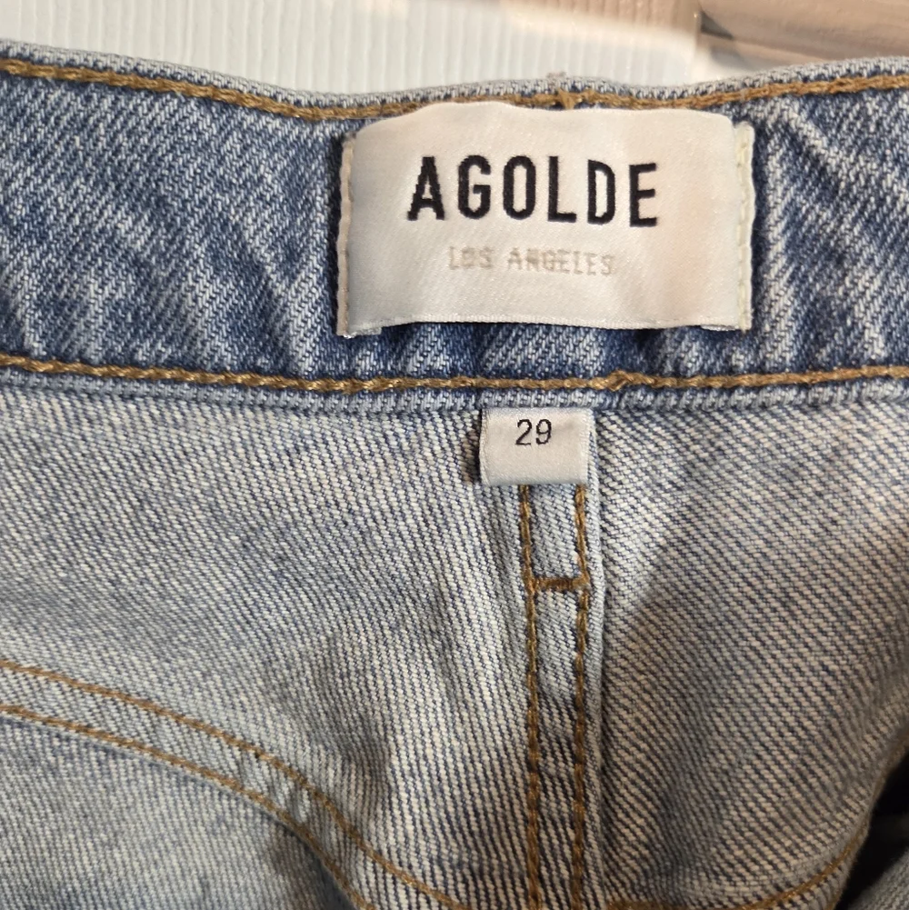 Agolde Riley High Rise Straight Crop In Frequency - Picture 5 of 9